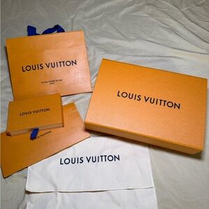 Louis Vuitton Orange and White Storage Set